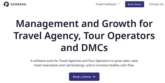 Sembark. SaaS-based software suite for agencies, DMCs and tour operators.