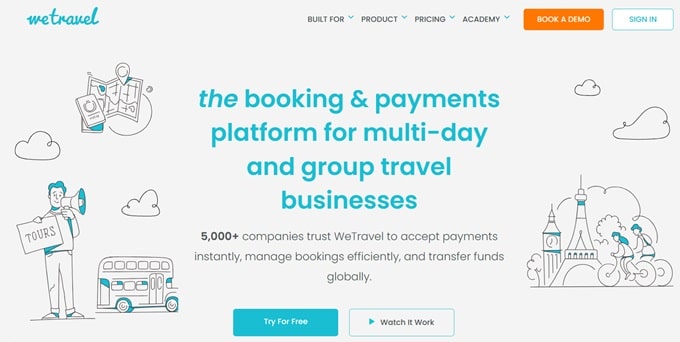 Wetravel. SaaS Booking & payments platform for multi-day and group travel businesses