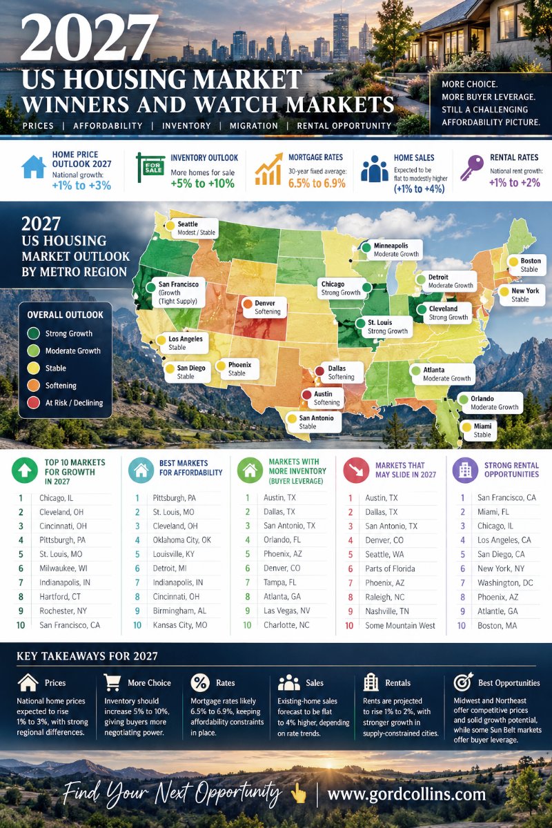 Best 2027 Housing Markets infographic